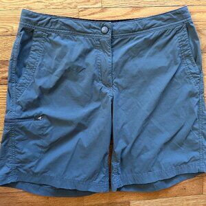 L.L. Bean Women's Water-Repellent Comfort Trail Shorts - EUC, Size 8, Blue Grey